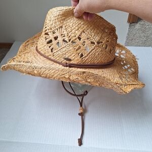 Scala Natural Fiber Western Style Cowboy Hat Unisex Concert Festival One Size